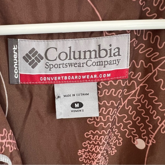COLUMBIA CONVERTS Sportwear White Pink Zip Up Jacket Women's Size M Waterproof - Picture 11 of 16